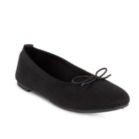 Danskin Black Ballet Flats with Bow - Picture 1 of 8
